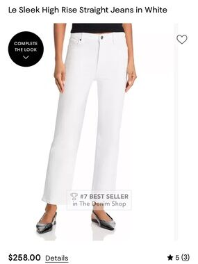 Frame Denim Le High Straight White Jeans